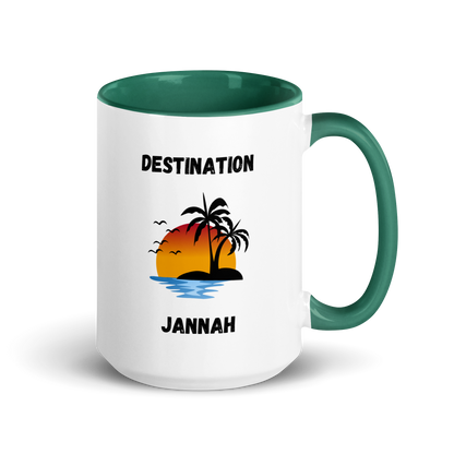 Mug w/ Color Inside - DESTINATION JANNAH (Island Collection) - Black