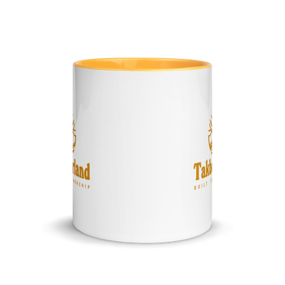 Mug w/ Color Inside - TAKBEERLAND FULL LOGO - Gold