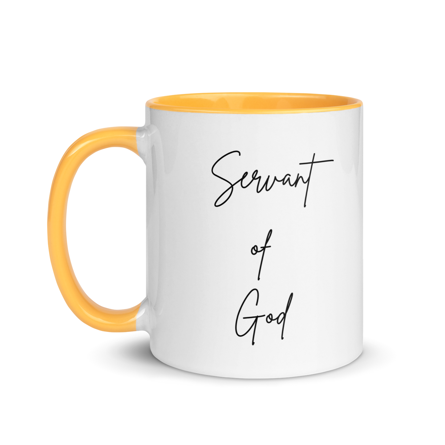 Mug w/ Color Inside - SERVANT OF GOD (Signature Collection) - Black