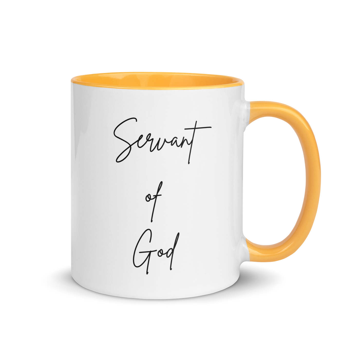 Mug w/ Color Inside - SERVANT OF GOD (Signature Collection) - Black