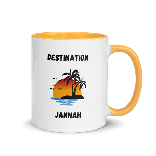 Mug w/ Color Inside - DESTINATION JANNAH (Island Collection) - Black