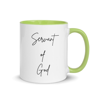 Mug w/ Color Inside - SERVANT OF GOD (Signature Collection) - Black