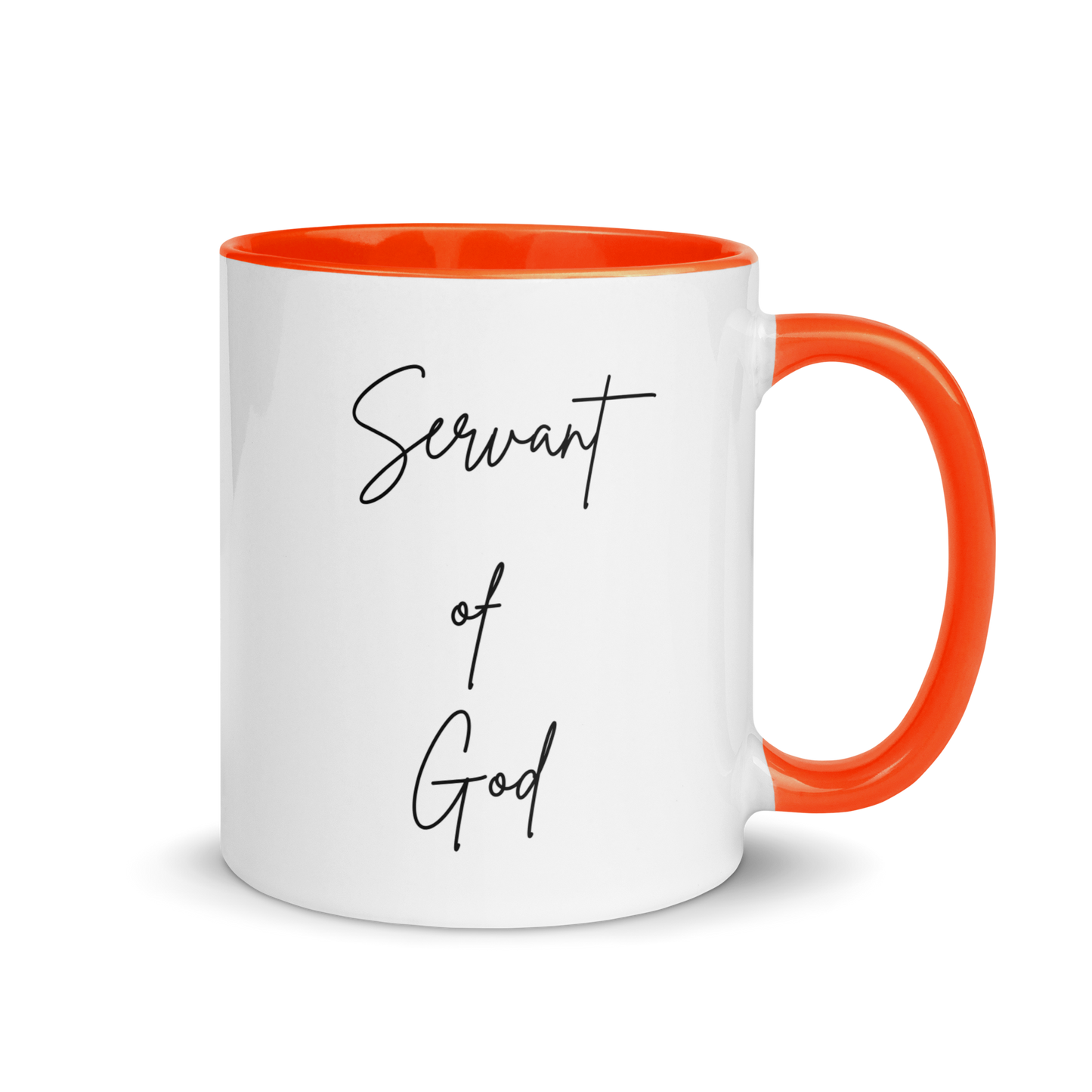 Mug w/ Color Inside - SERVANT OF GOD (Signature Collection) - Black