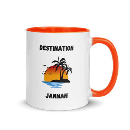 Mug w/ Color Inside - DESTINATION JANNAH (Island Collection) - Black