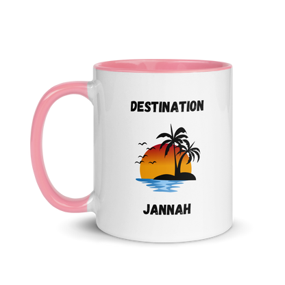 Mug w/ Color Inside - DESTINATION JANNAH (Island Collection) - Black