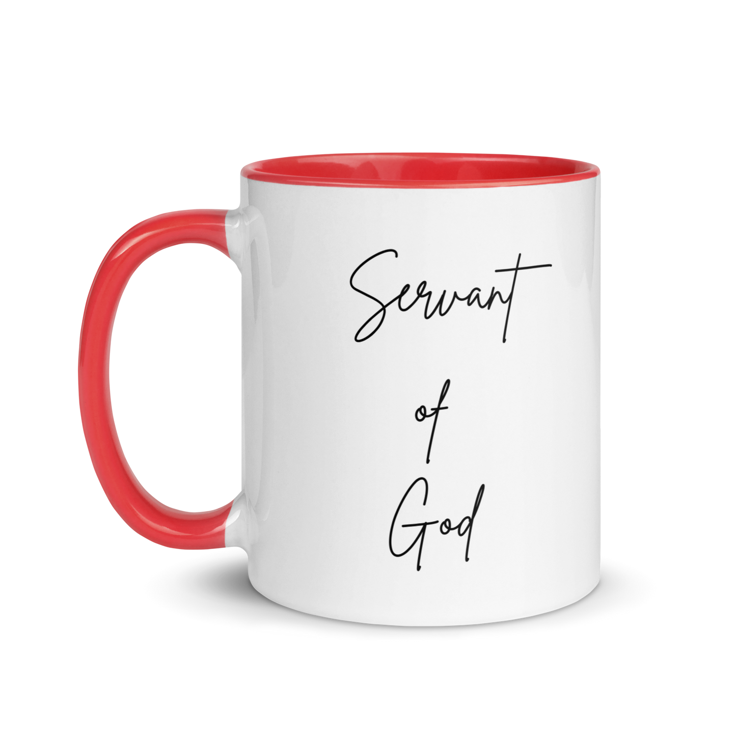 Mug w/ Color Inside - SERVANT OF GOD (Signature Collection) - Black