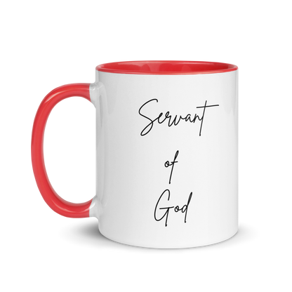 Mug w/ Color Inside - SERVANT OF GOD (Signature Collection) - Black