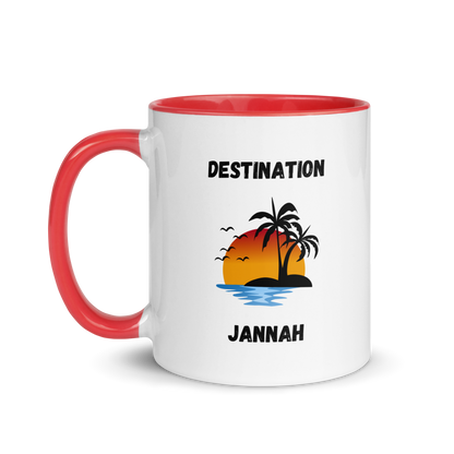 Mug w/ Color Inside - DESTINATION JANNAH (Island Collection) - Black