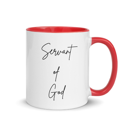 Mug w/ Color Inside - SERVANT OF GOD (Signature Collection) - Black