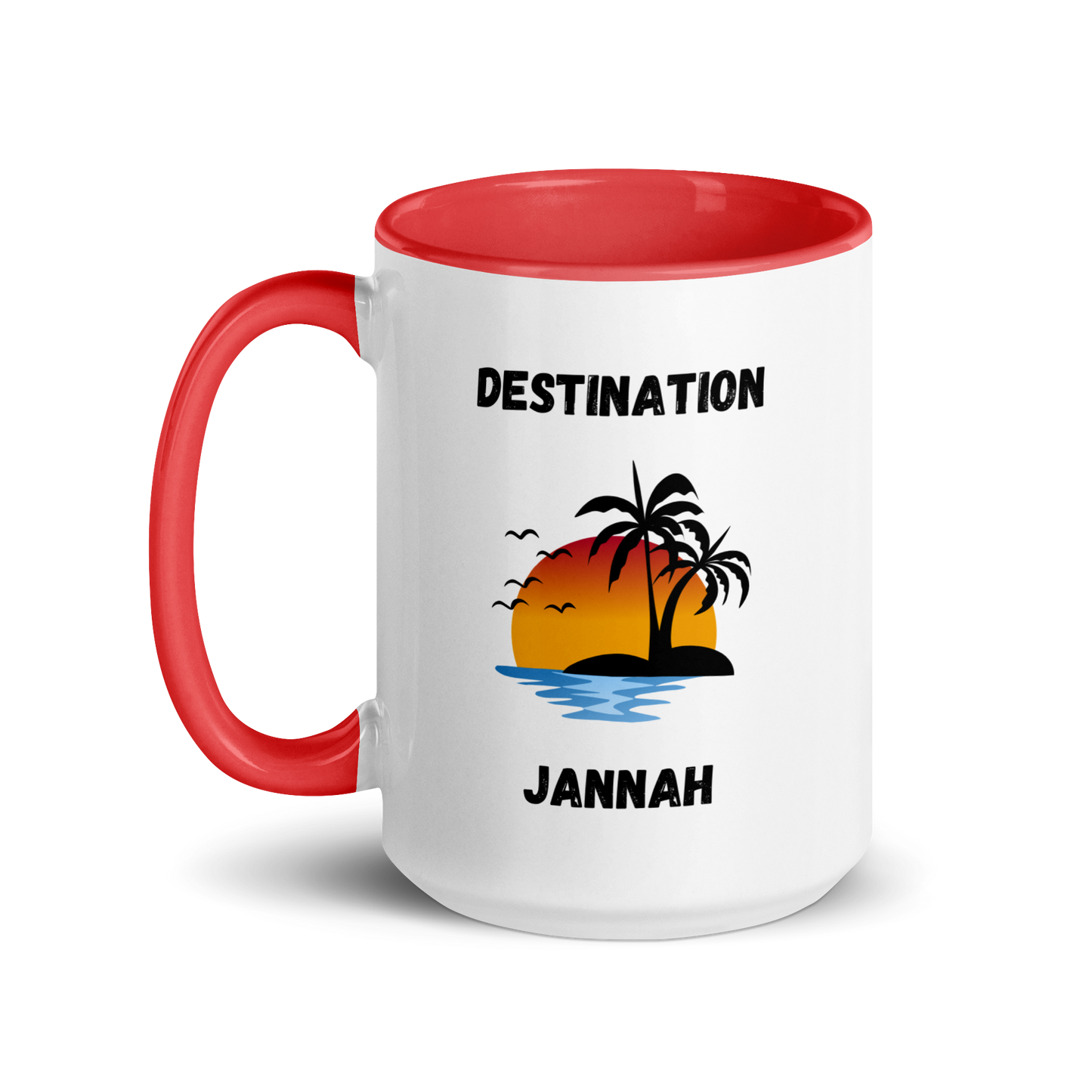 Mug w/ Color Inside - DESTINATION JANNAH (Island Collection) - Black