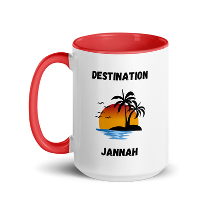 Mug w/ Color Inside - DESTINATION JANNAH (Island Collection) - Black