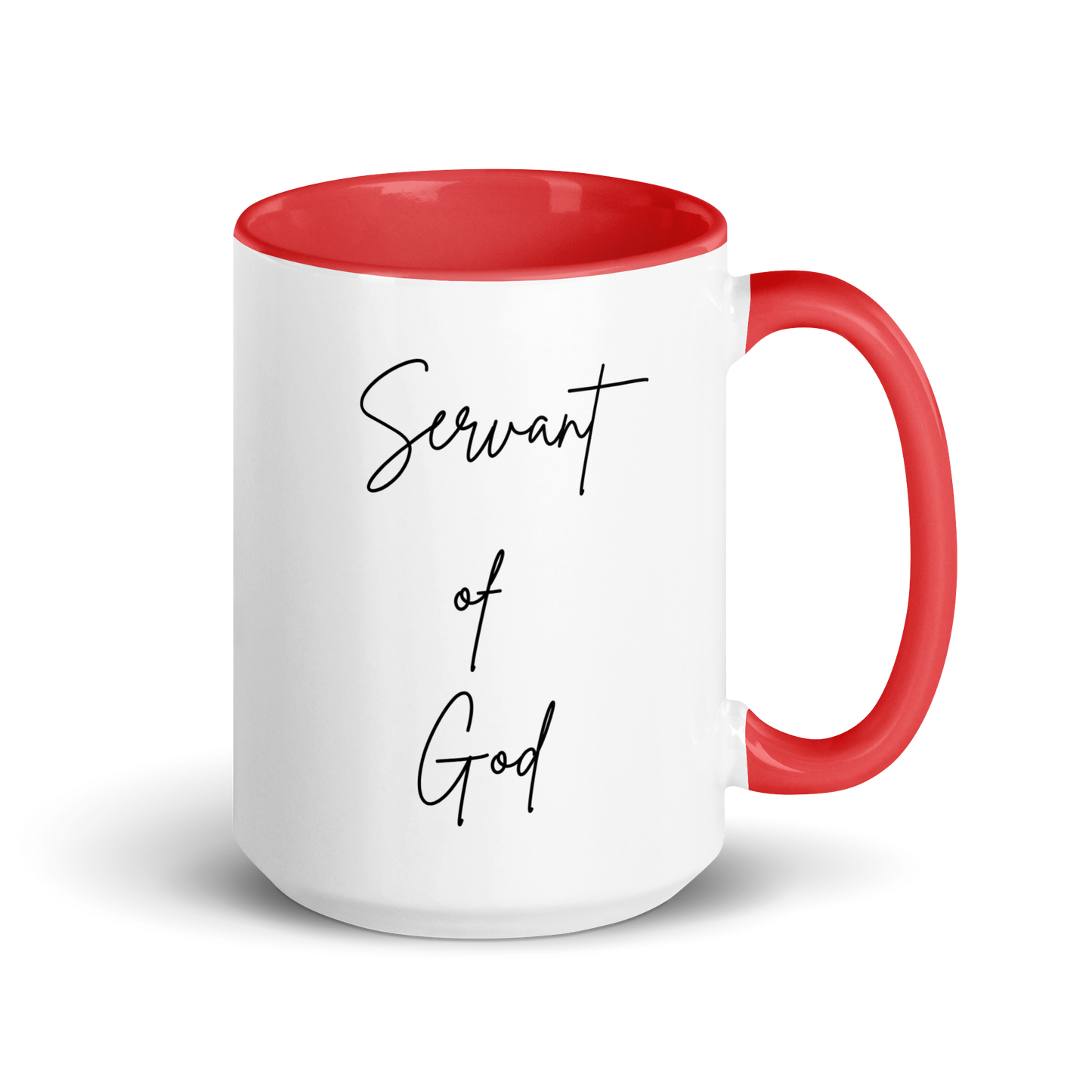 Mug w/ Color Inside - SERVANT OF GOD (Signature Collection) - Black