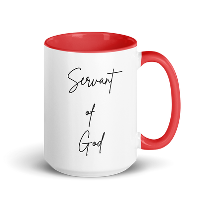 Mug w/ Color Inside - SERVANT OF GOD (Signature Collection) - Black