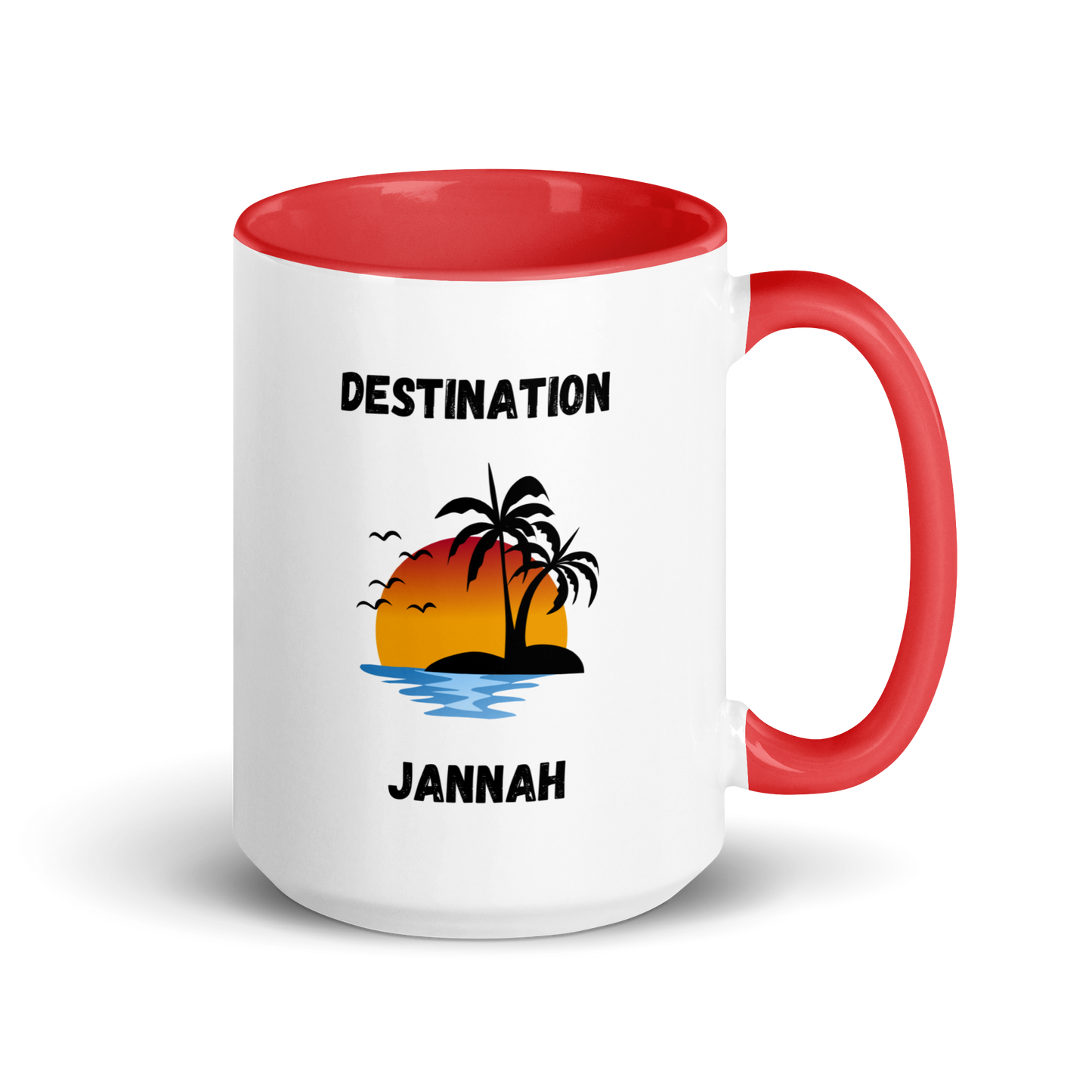 Mug w/ Color Inside - DESTINATION JANNAH (Island Collection) - Black