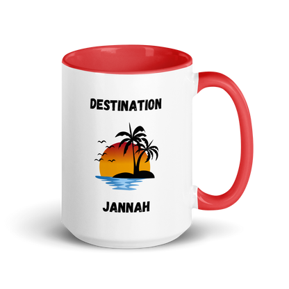 Mug w/ Color Inside - DESTINATION JANNAH (Island Collection) - Black