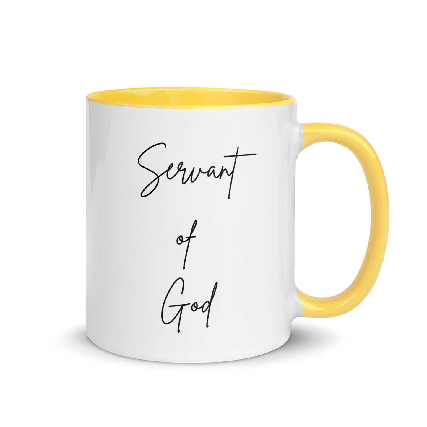 Mug w/ Color Inside - SERVANT OF GOD (Signature Collection) - Black