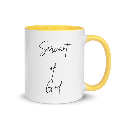 Mug w/ Color Inside - SERVANT OF GOD (Signature Collection) - Black