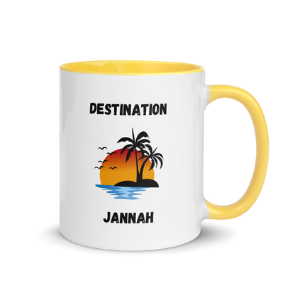 Mug w/ Color Inside - DESTINATION JANNAH (Island Collection) - Black