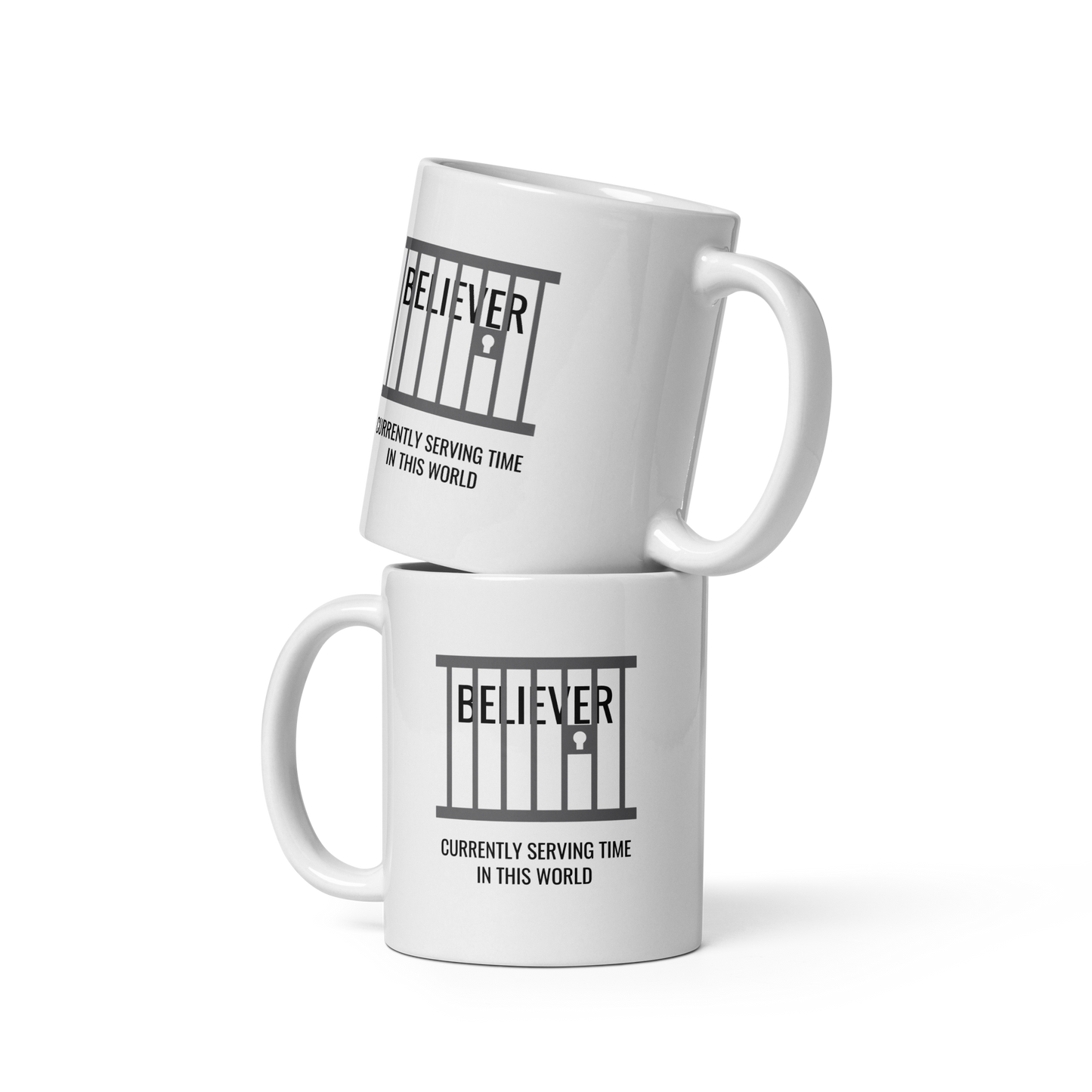 MUG Glossy White - BELIEVER SERVING TIME