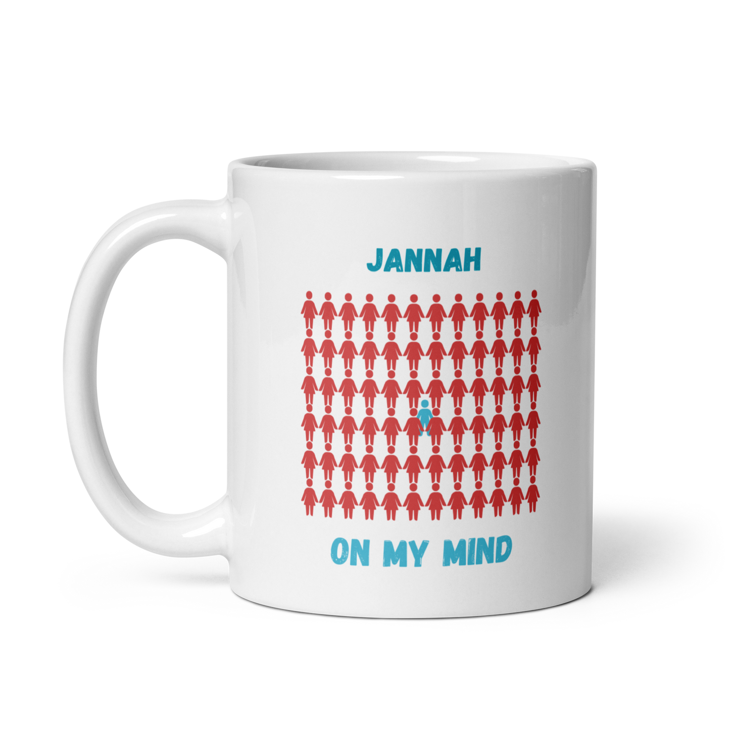 MUG Glossy White - JANNAH ON MY MIND - Blue