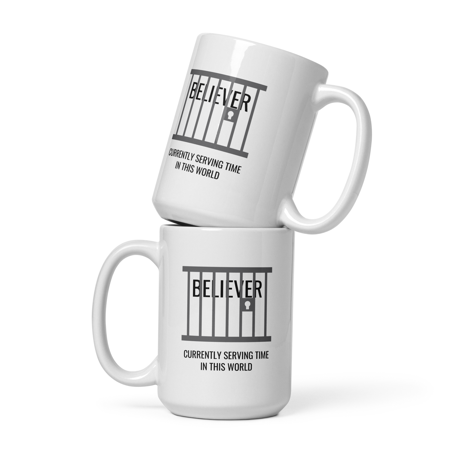 MUG Glossy White - BELIEVER SERVING TIME