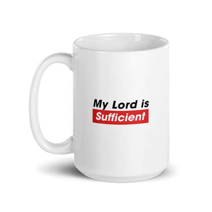 MUG Glossy White - MY LORD IS SUFFICIENT