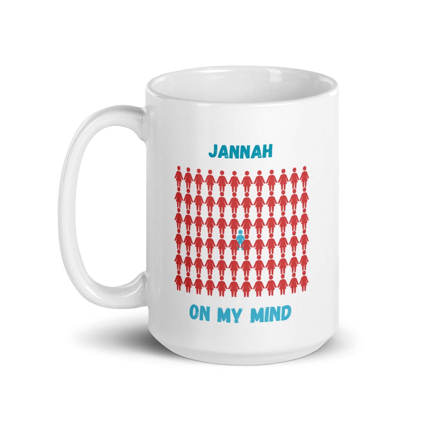 MUG Glossy White - JANNAH ON MY MIND - Blue