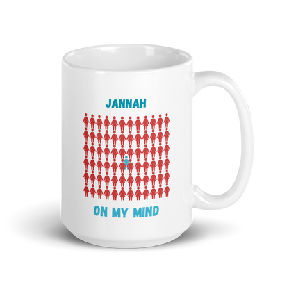 MUG Glossy White - JANNAH ON MY MIND - Blue