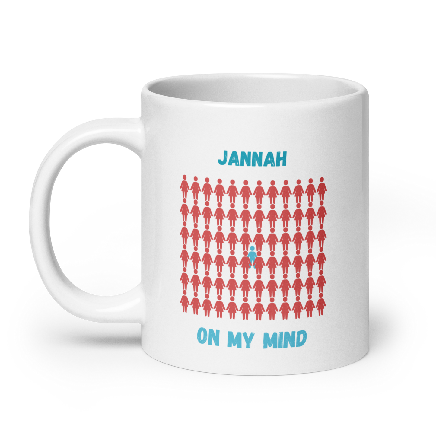 MUG Glossy White - JANNAH ON MY MIND - Blue