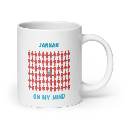 MUG Glossy White - JANNAH ON MY MIND - Blue