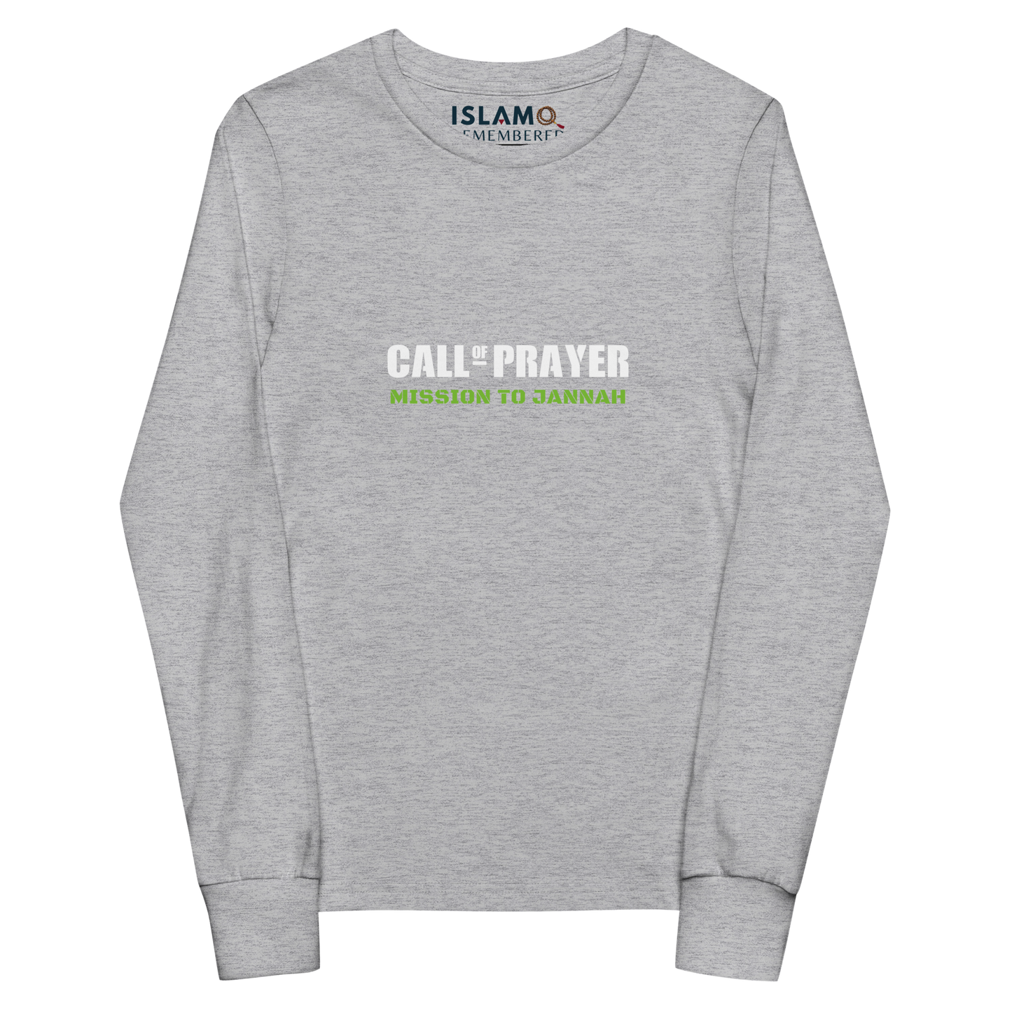 CHILDREN's Long Sleeve - CALL OF PRAYER - White/Green