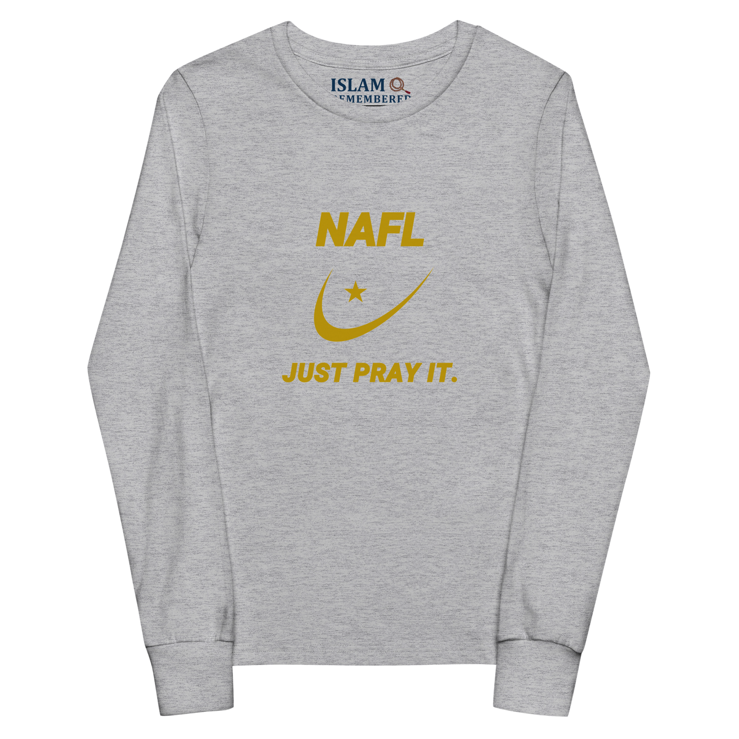 CHILDREN's Long Sleeve - NAFL JUST PRAY IT w/ Logo - Gold