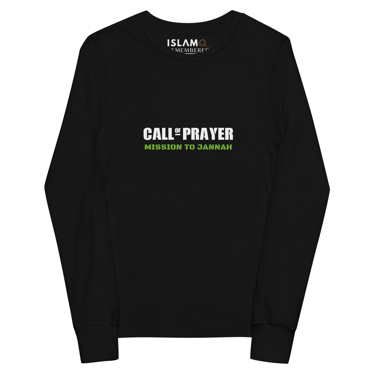 CHILDREN's Long Sleeve - CALL OF PRAYER - White/Green