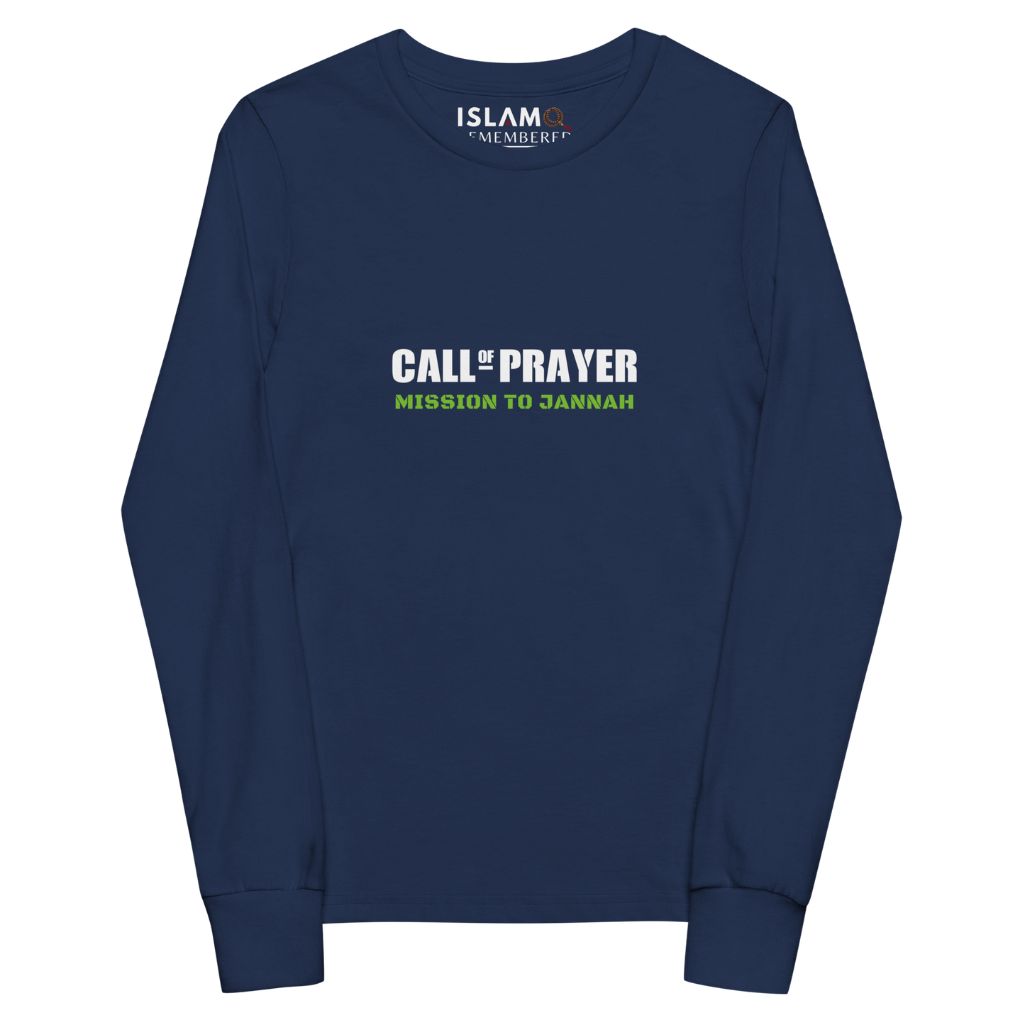 CHILDREN's Long Sleeve - CALL OF PRAYER - White/Green