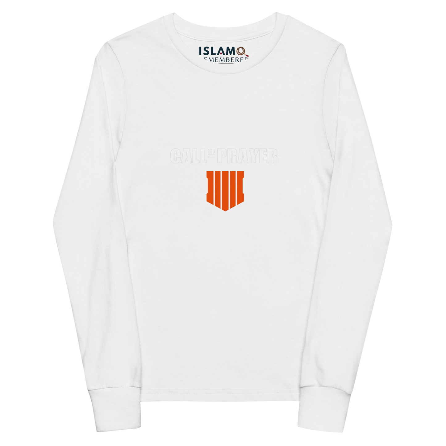 CHILDREN's Long Sleeve - CALL OF PRAYER - White/Orange