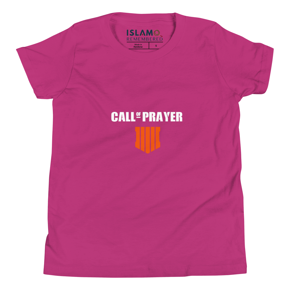 CHILDREN's T-Shirt - CALL OF PRAYER - White/Orange