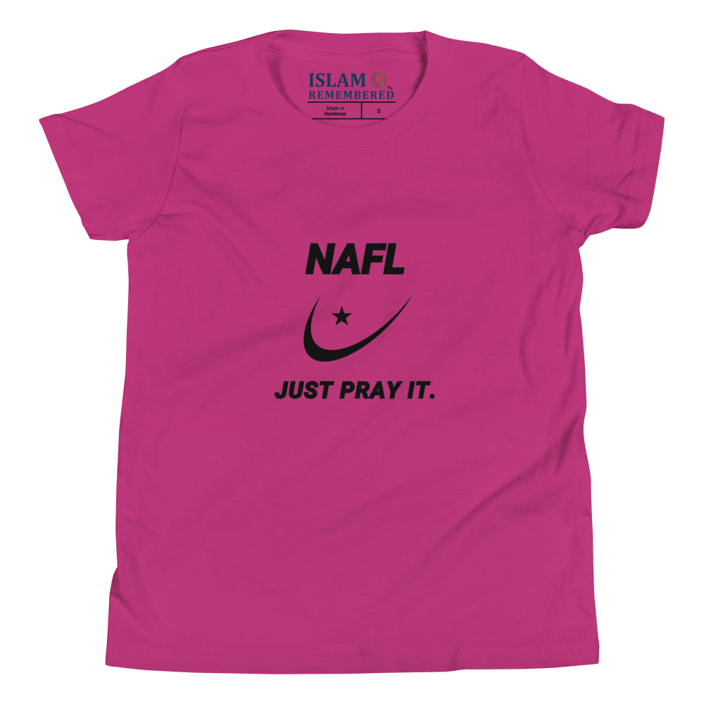 CHILDREN's T-Shirt - NAFL JUST PRAY IT w/ Logo - Black