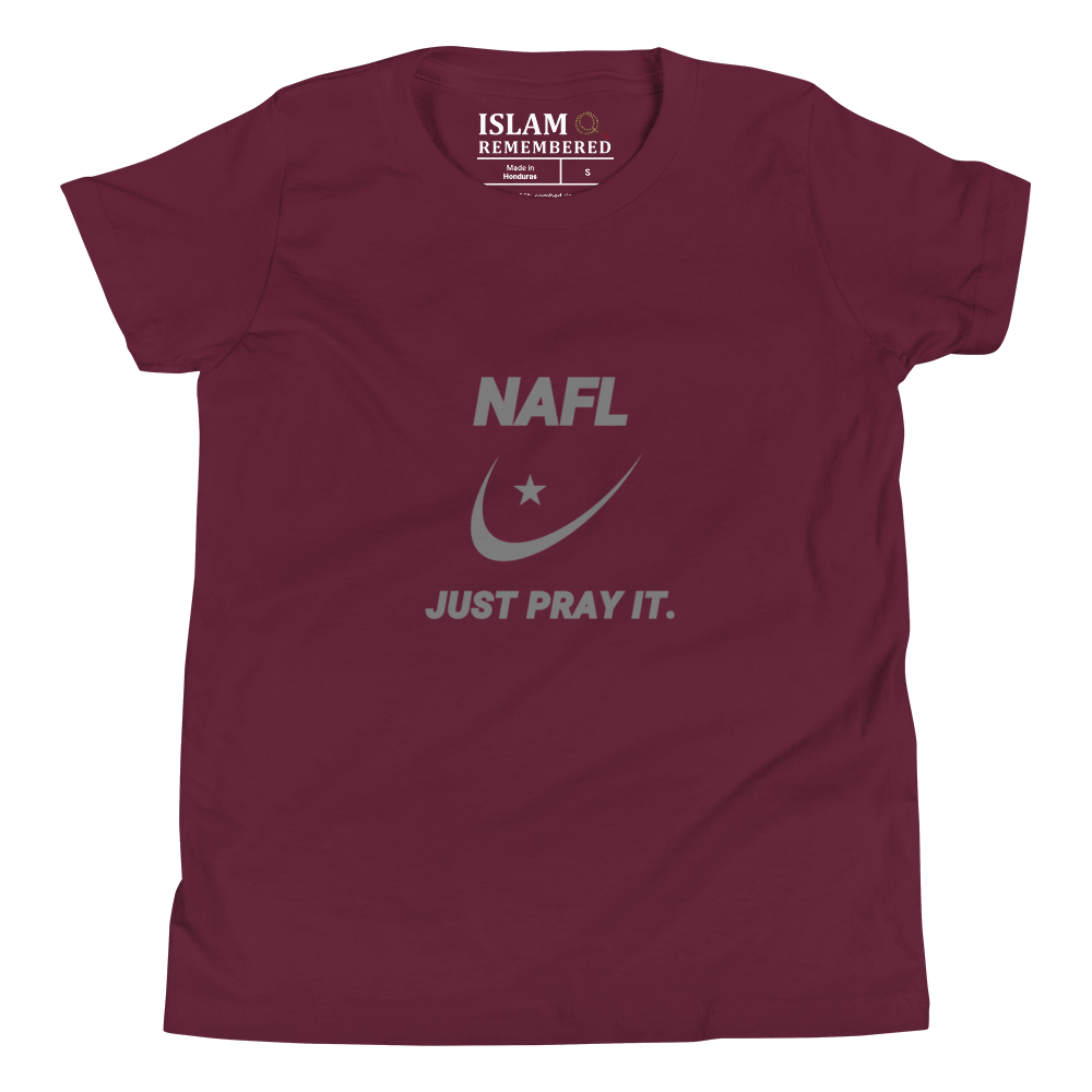 CHILDREN's T-Shirt - NAFL JUST PRAY IT w/ Logo - Silver