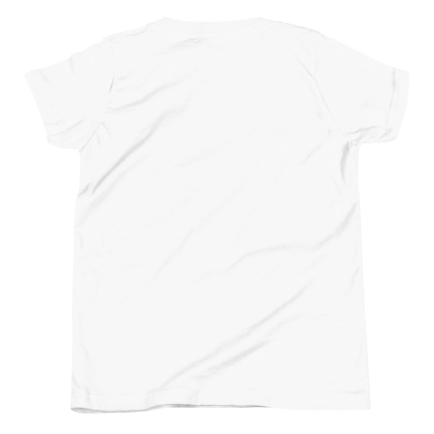 CHILDREN's T-Shirt - THE QIBLAH FACE (Never Stop Praying - Back Logo) - White