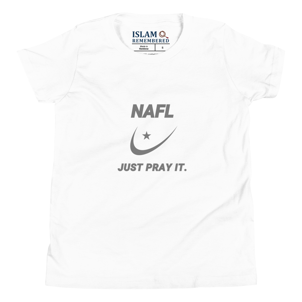 CHILDREN's T-Shirt - NAFL JUST PRAY IT w/ Logo - Silver